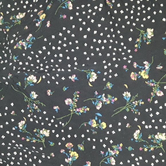 Art Class Floral Long sleeve Ruffle tiered High Neck boho Top Girls XL Women S - Picture 3 of 14